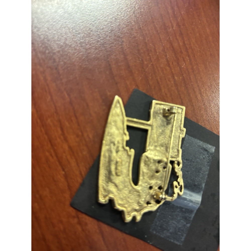 Vint Realtor SOLD Pin Brooch House For Sale Gold Tone Real Estate - Picture 3 of 4